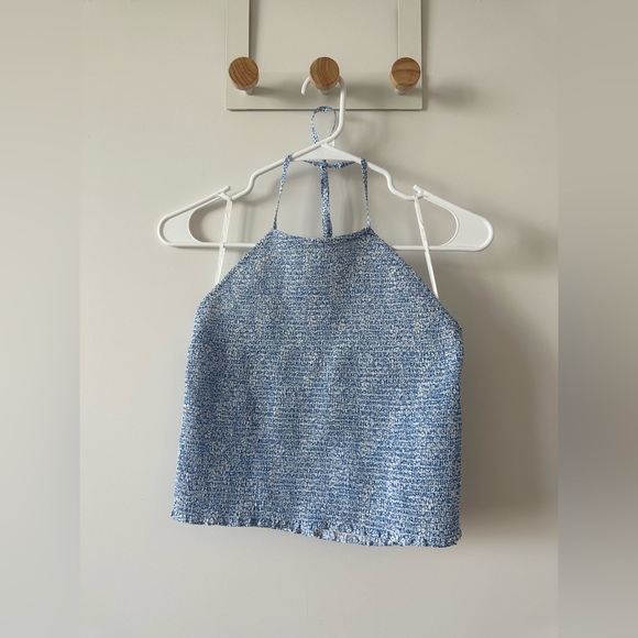 J.Crew smocked organic cotton halter top in Liberty® Jacqueline's Blossom fabric - Picture 2 of 3